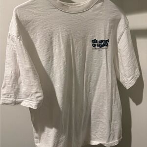 Pull&Bear White Tee with Blue Print